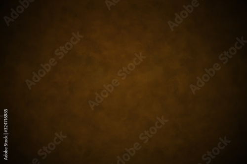 Brown background texture in dark coffee color design, old vintage brown paper or grunge wall banner with black border © Arlenta Apostrophe