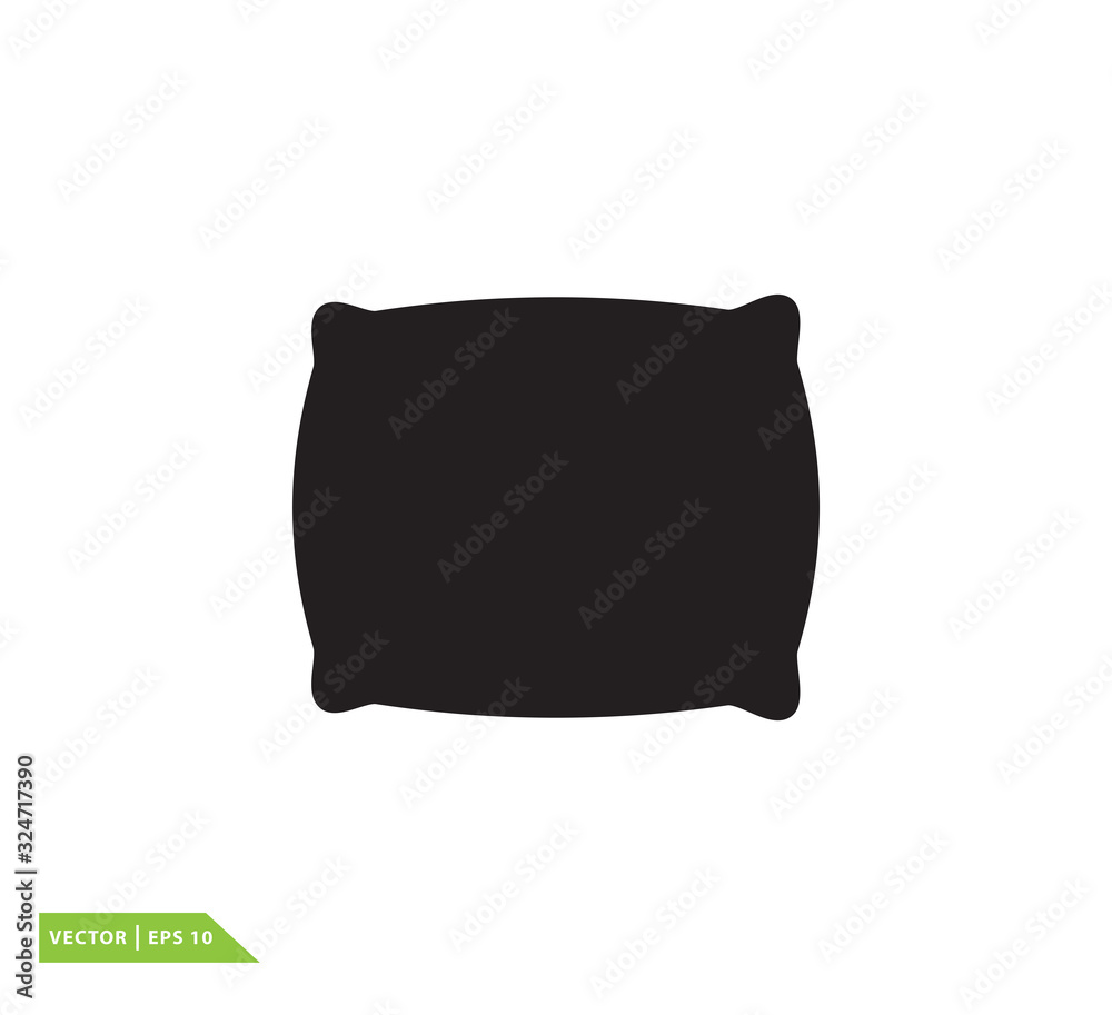 Pillow icon vector logo design template Pillow icon vector logo design template