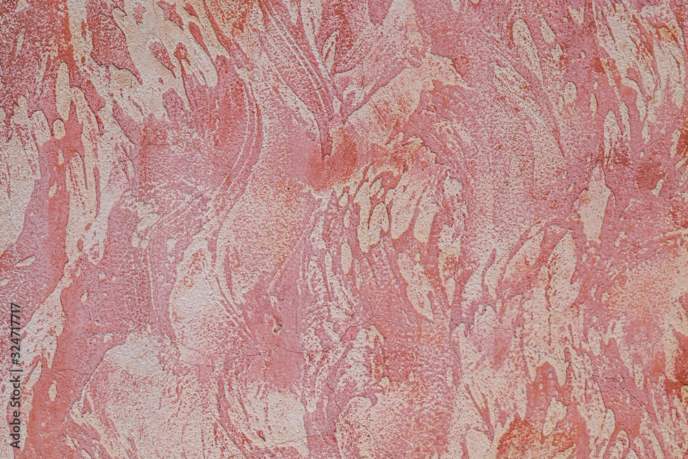 Fototapeta premium Cement putty painted wall with cracks as a background