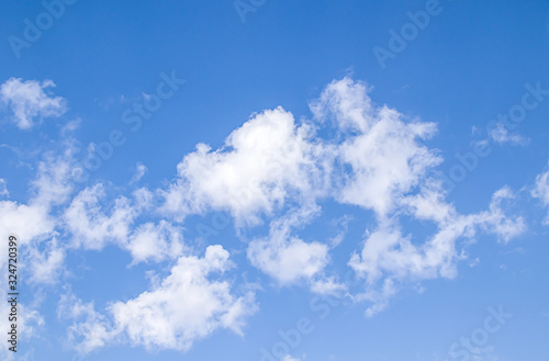 White clouds on a blue sky