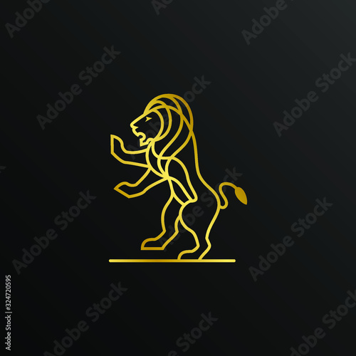 Line Lion Logo Design