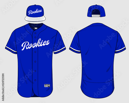 Baseball jersey uniform template mockup vector