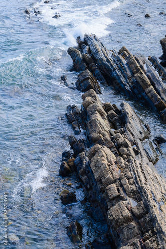 A magnificent view of the coast in the village of Armintza. Basque Country. Northern spain