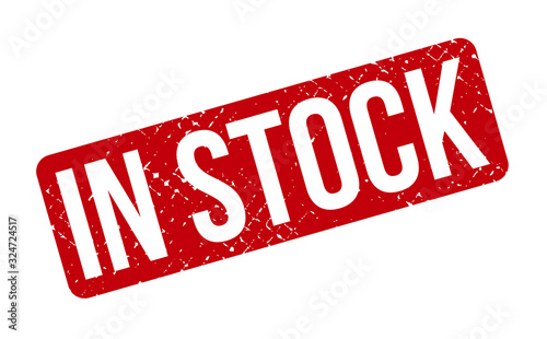 In Stock Rubber Stamp. Red In Stock Rubber Grunge Stamp Seal Vector Illustration - Vector