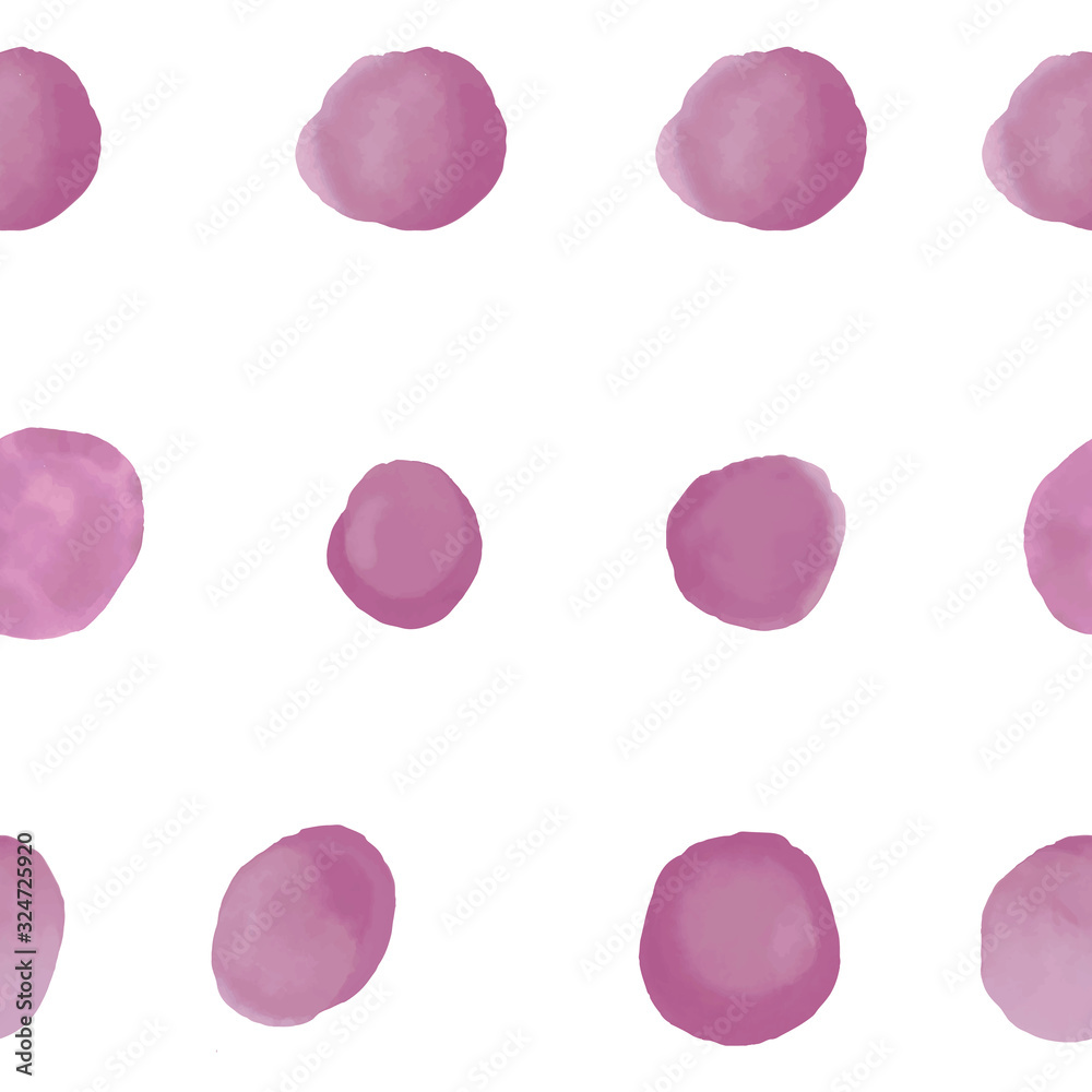 Purple hand drawn watercolor dots. circles. Seamless pattern. Stylish repeating texture. Modern. Simple. Purple hand drawn watercolor dots. circles. Seamless pattern. Stylish repeating texture. Modern. Simple.