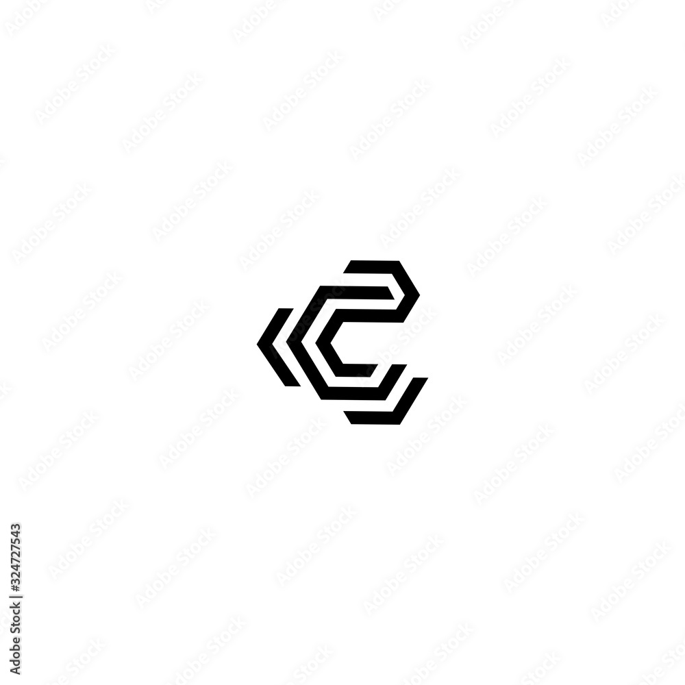 C abstract letters logo monogram C abstract letters logo monogram