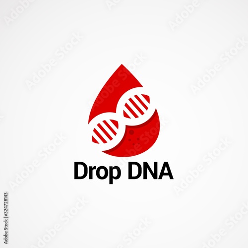 Drop DNA Logo vector, icon, element, and template for company