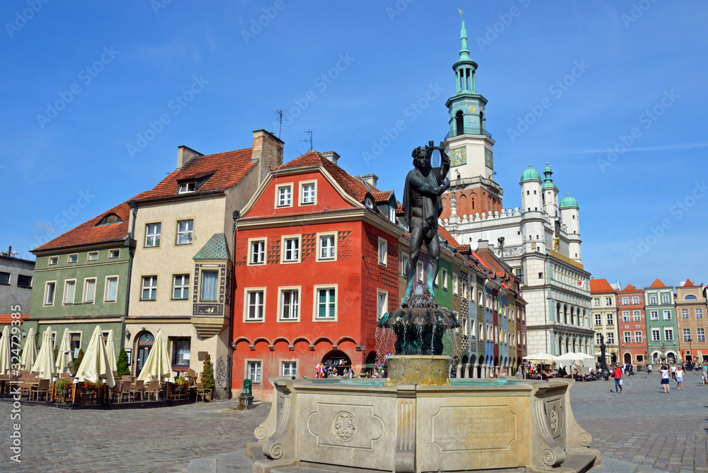 Fototapeta Old Market Square in Poznan, Poland