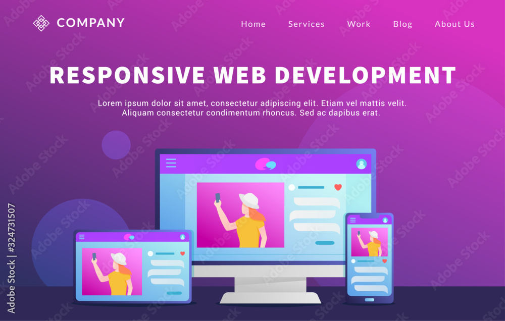 rwd responsive website development concept with various computer desktop screen and tablet smartphone for website template landing homepage rwd responsive website development concept with various computer desktop screen and tablet smartphone for website template landing homepage