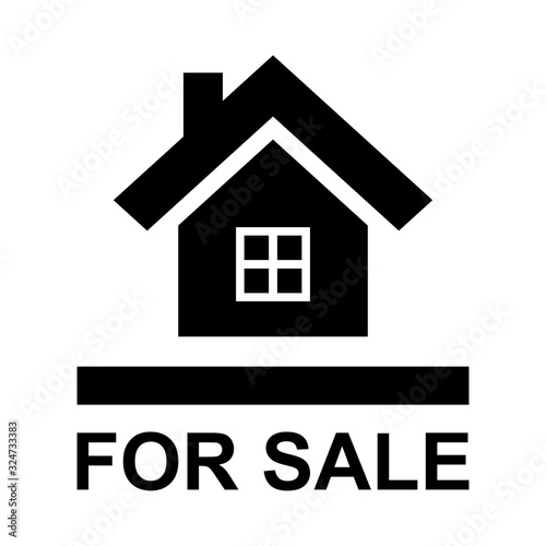for sale house sign vector