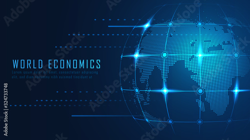Global financial in graphic concept