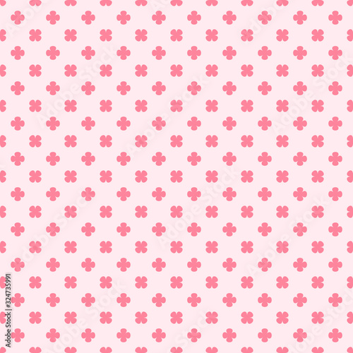 Rose clover pattern. Seamless vector background