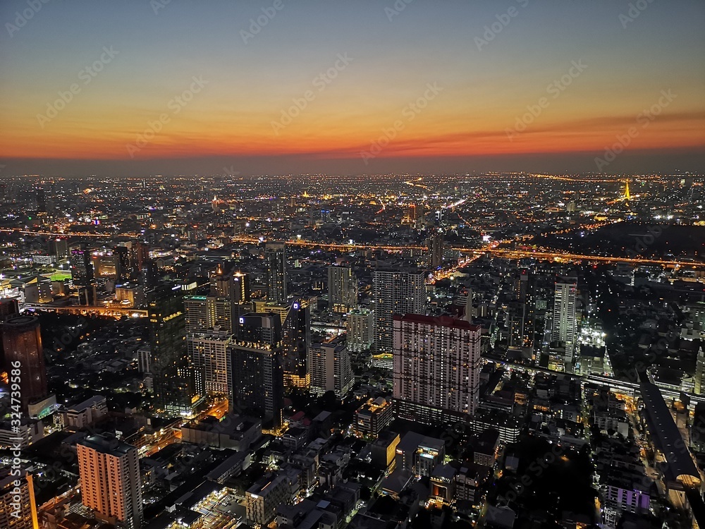 Bangkok Downtown Skyline
