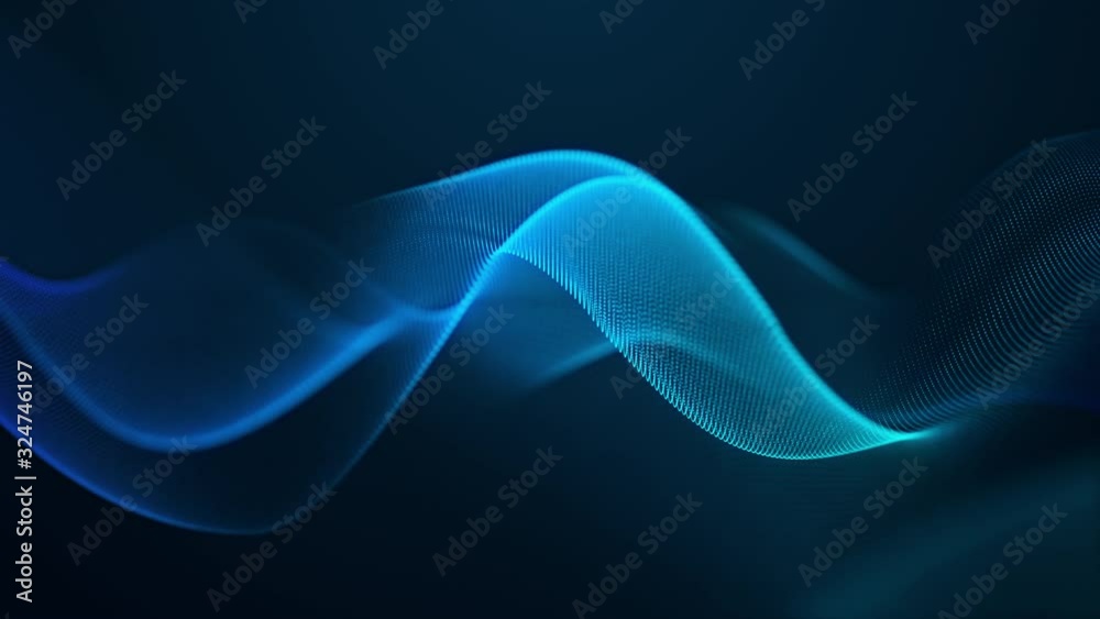 beautiful abstract wave technology digital network background with blue light digital effect corporate concept