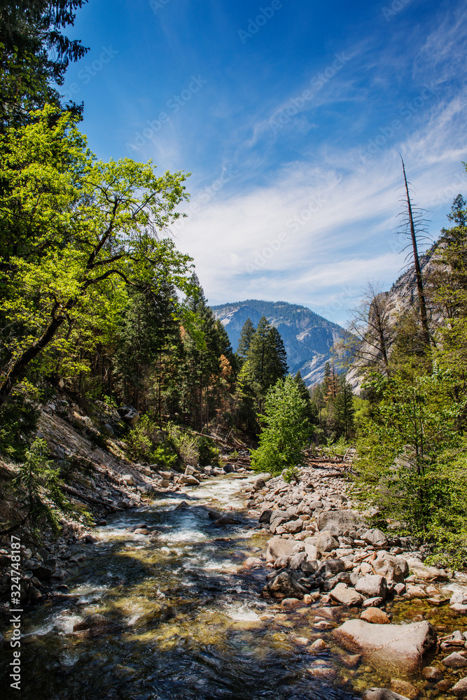 River running through Yosemite National Park, Mariposa County, California, USA River running through Yosemite National Park, Mariposa County, California, USA