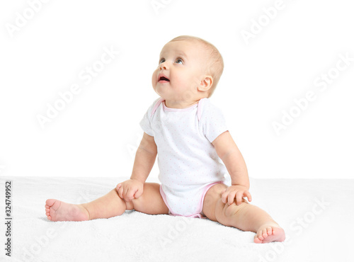 Cute little baby isolated o...