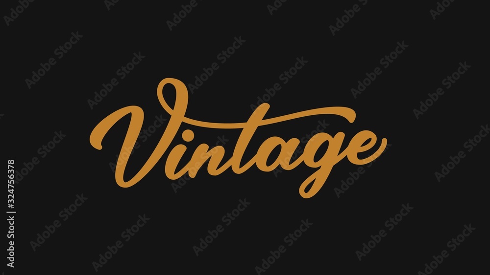 Vintage hand drawn lettering for apparel print design. Vector illustration.