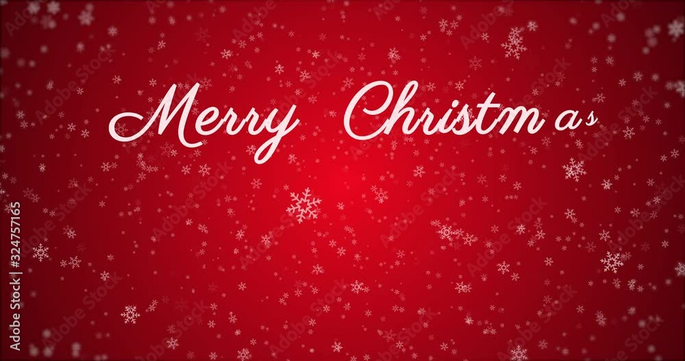 High quality 4k animation that shows snow falling with a red background. High quality 4k animation that shows snow falling with a red background.