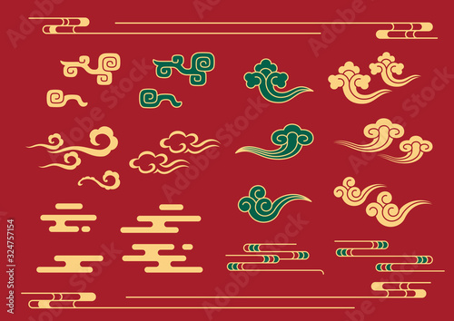 Chinese lucky cloud pattern