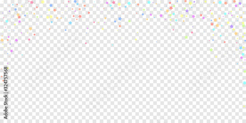Festive confetti. Celebration stars. Colorful star
