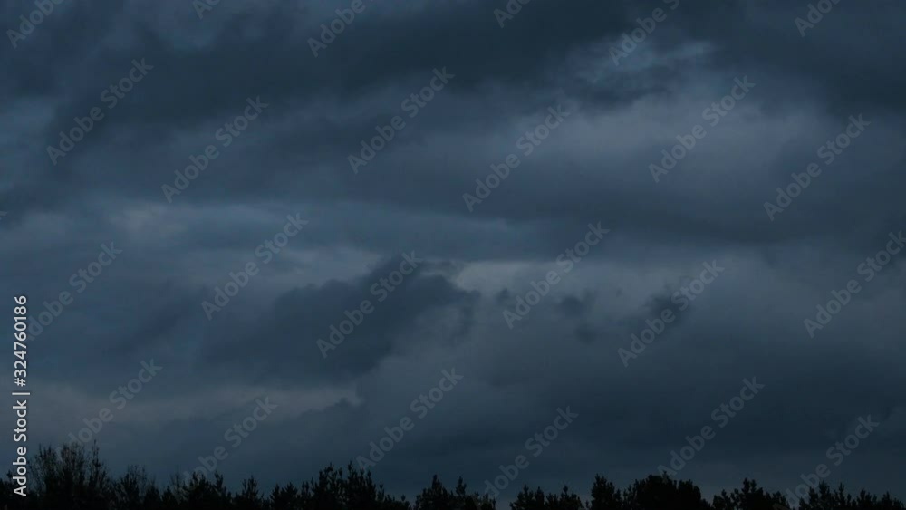 Winter evening clouds over Berlin and Brandenburg on January 10, 2020, Germany Winter evening clouds over Berlin and Brandenburg on January 10, 2020, Germany