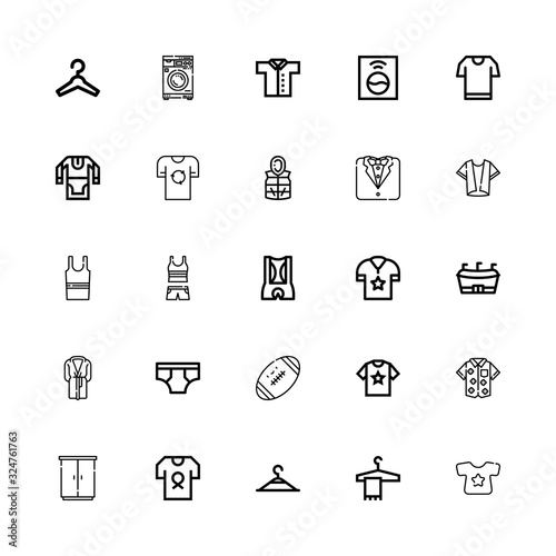 Editable 25 shirt icons for web and mobile