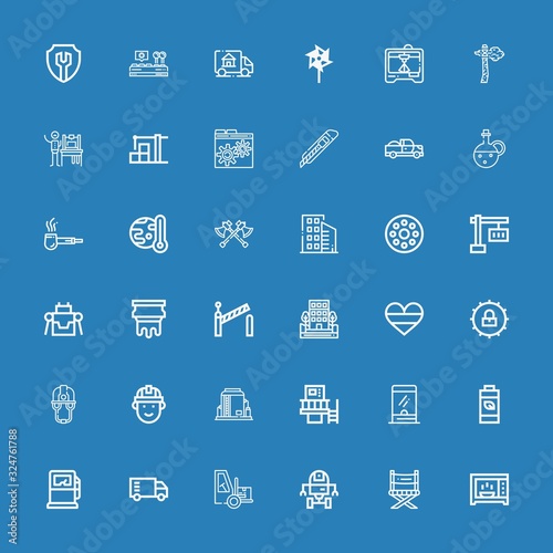 Editable 36 industry icons for web and mobile