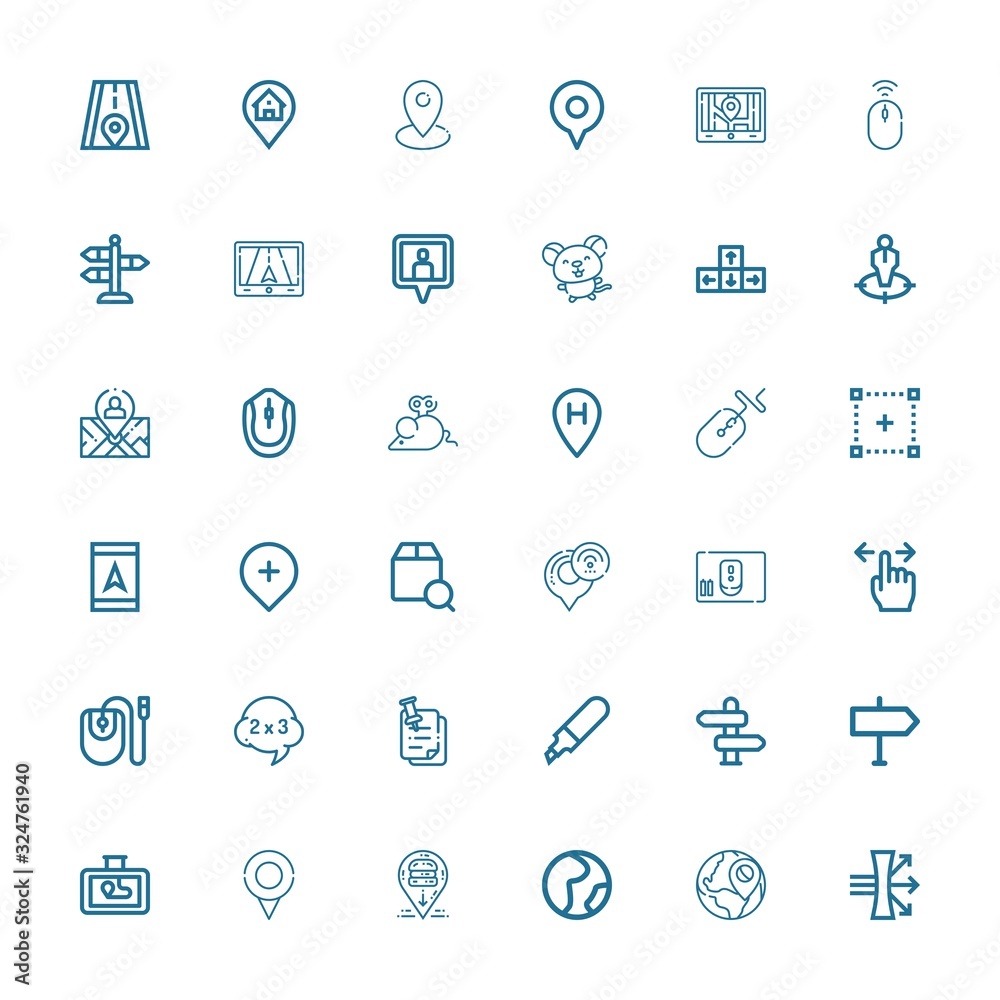 Editable 36 point icons for web and mobile Editable 36 point icons for web and mobile