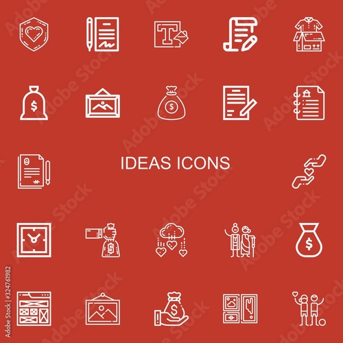 Editable 22 ideas icons for web and mobile