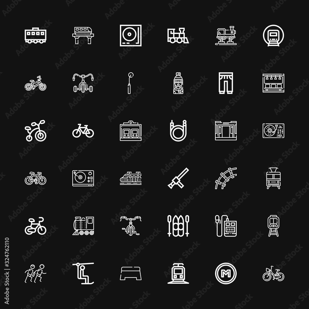 Editable 36 track icons for web and mobile Editable 36 track icons for web and mobile