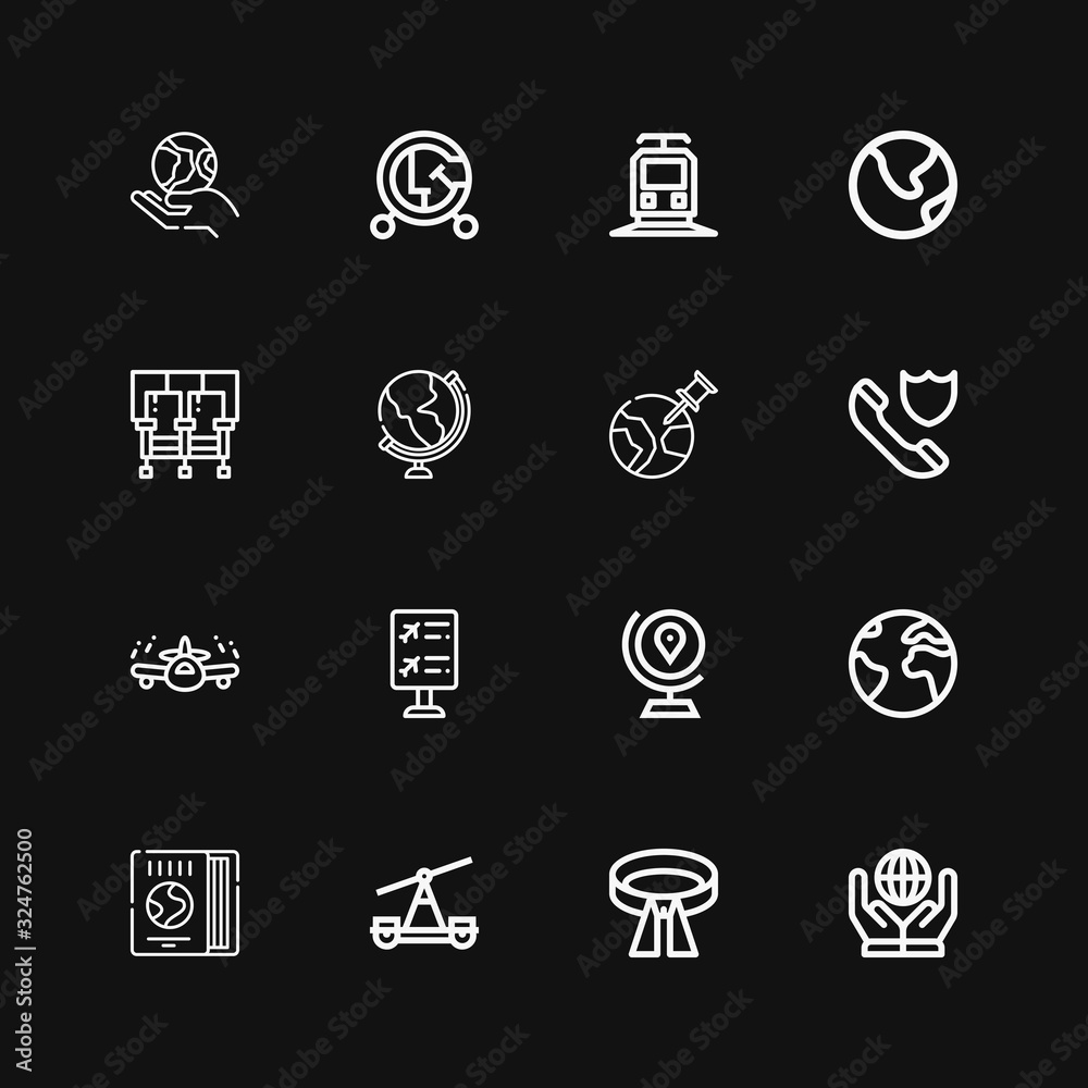 Editable 16 plane icons for web and mobile Editable 16 plane icons for web and mobile