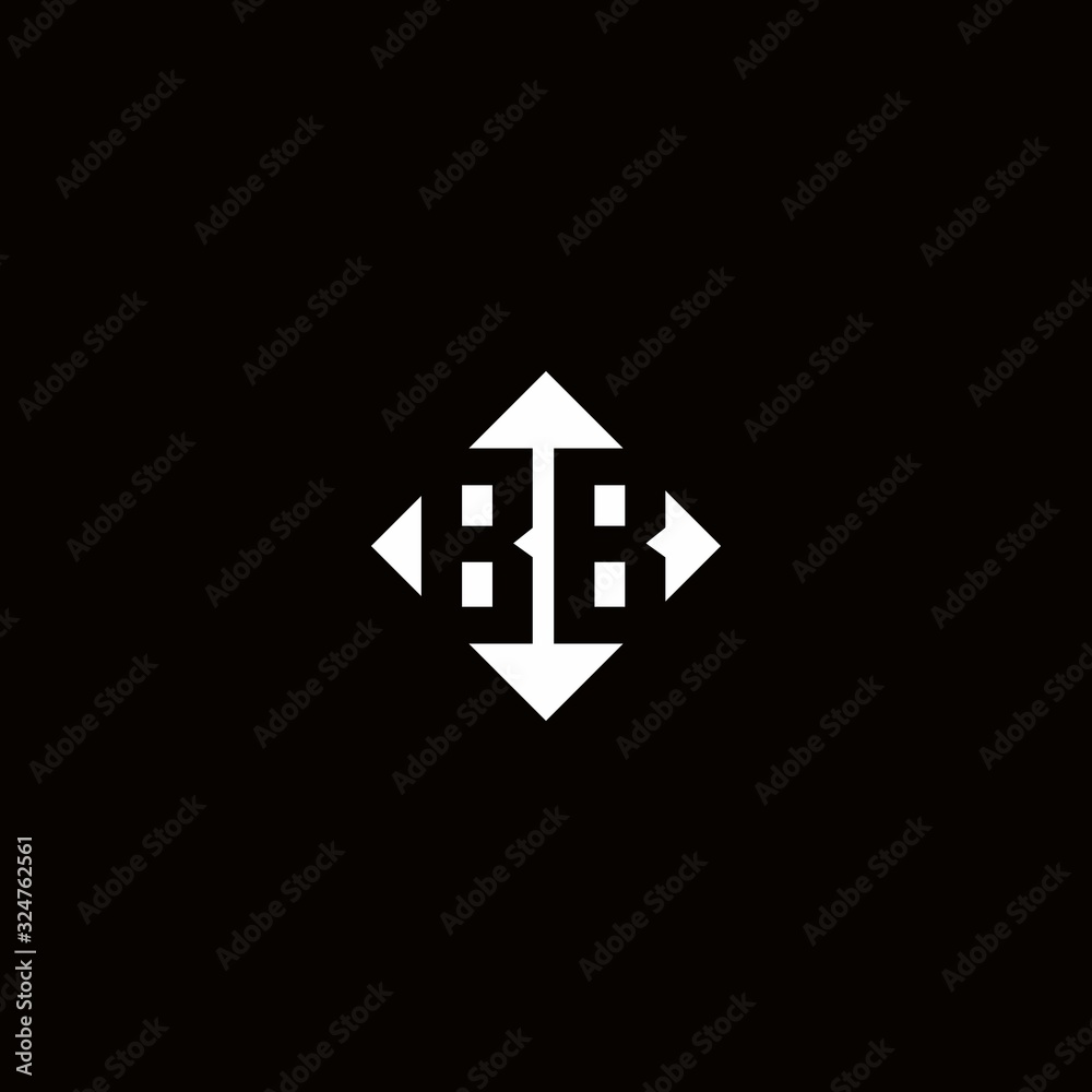 Monogram logo design with diamond square shape Monogram logo design with diamond square shape