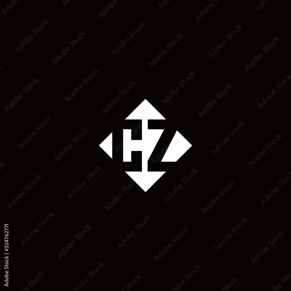 Monogram logo design with diamond square shape Monogram logo design with diamond square shape