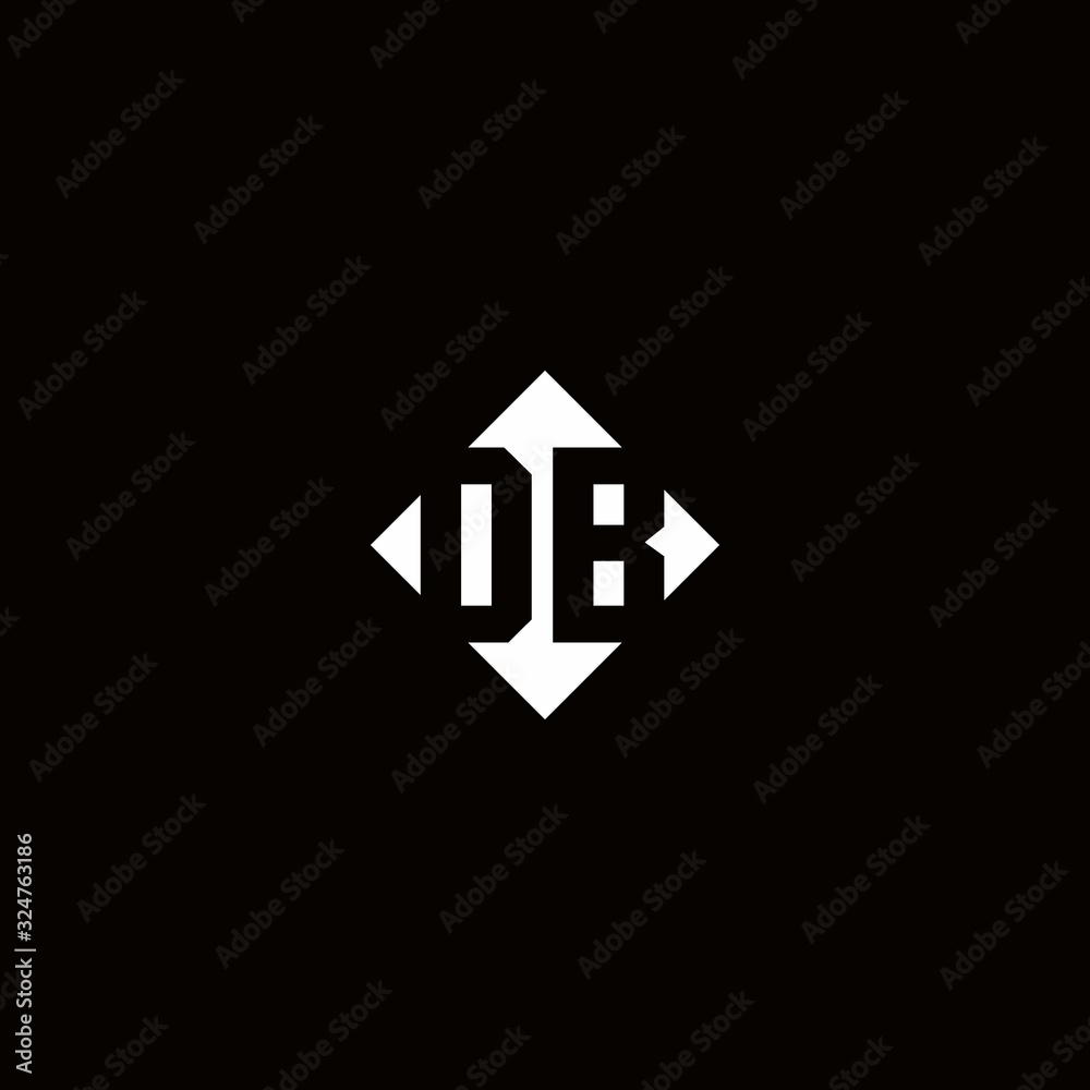 Monogram logo design with diamond square shape Monogram logo design with diamond square shape