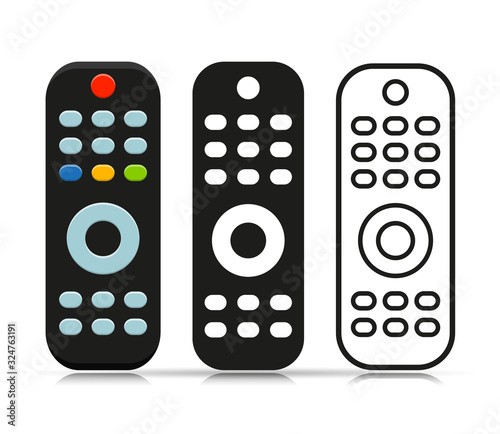 Vector remote tv control symbol