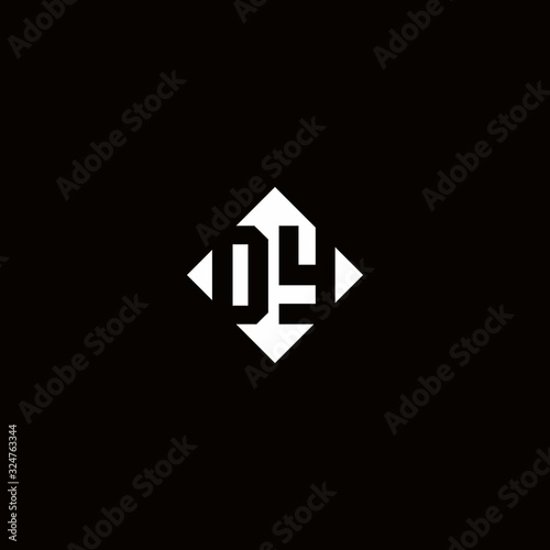 Free Download Monogram logo design with diamond square shape - GFXLoad