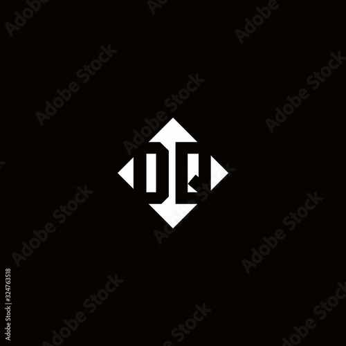 Free Download Monogram logo design with diamond square shape - GFXLoad