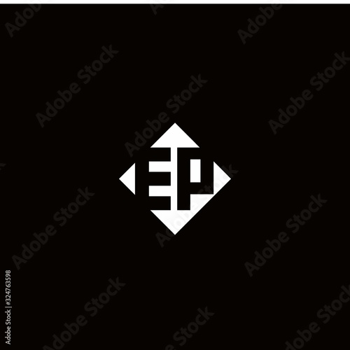 Free Download Monogram logo design with diamond square shape - GFXLoad