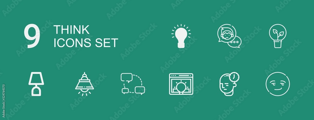 Editable 9 think icons for web and mobile Editable 9 think icons for web and mobile