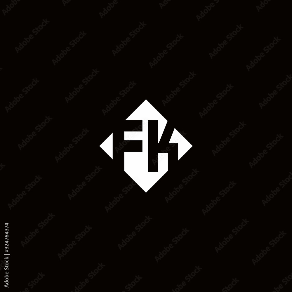 Monogram logo design with diamond square shape Monogram logo design with diamond square shape