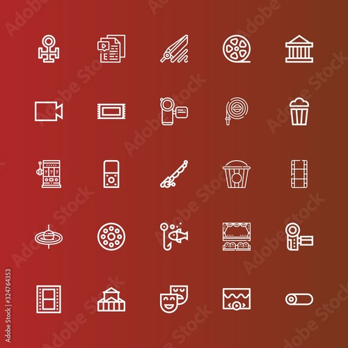 Editable 25 reel icons for web and mobile