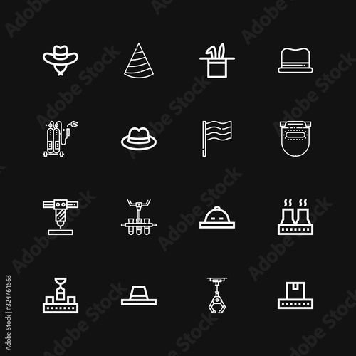 Editable 16 manufacture icons for web and mobile