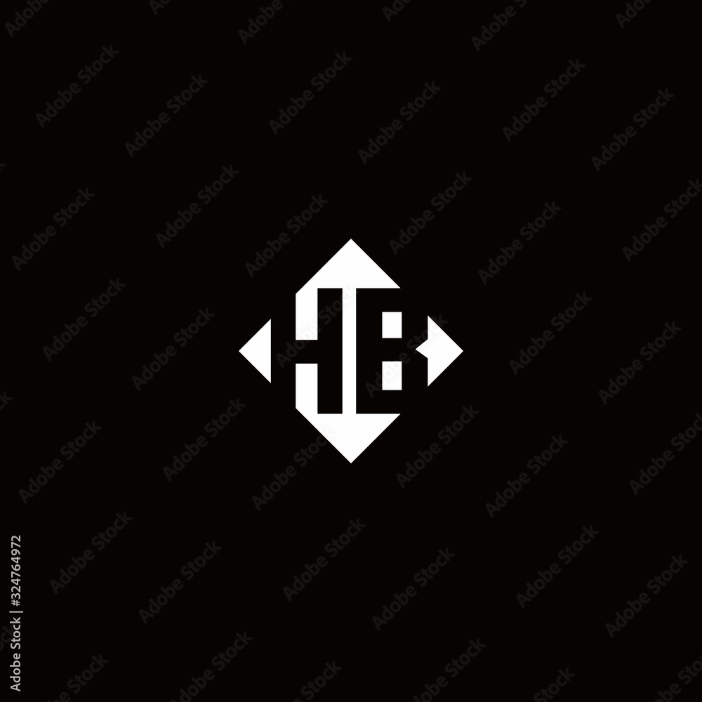 Monogram logo design with diamond square shape Monogram logo design with diamond square shape