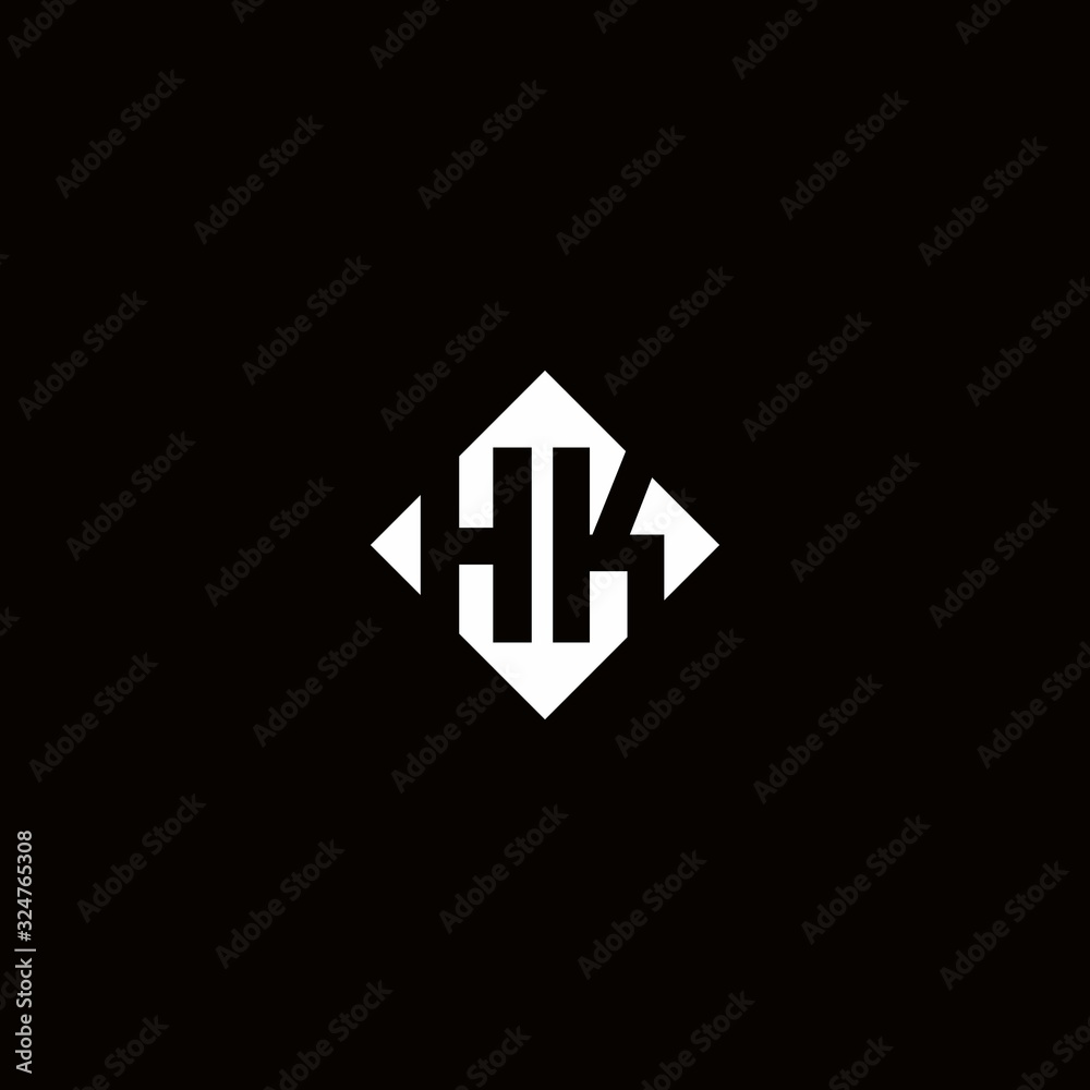 Monogram logo design with diamond square shape Monogram logo design with diamond square shape
