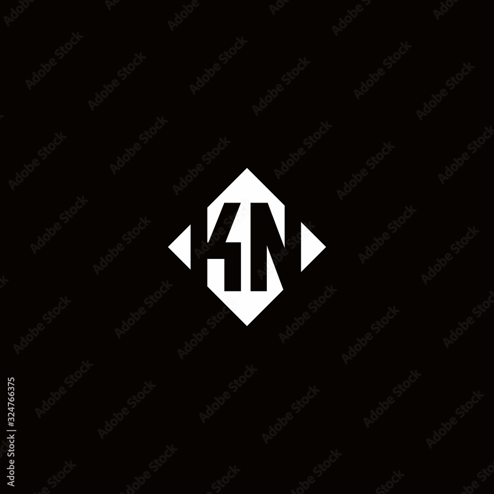 Monogram logo design with diamond square shape Monogram logo design with diamond square shape