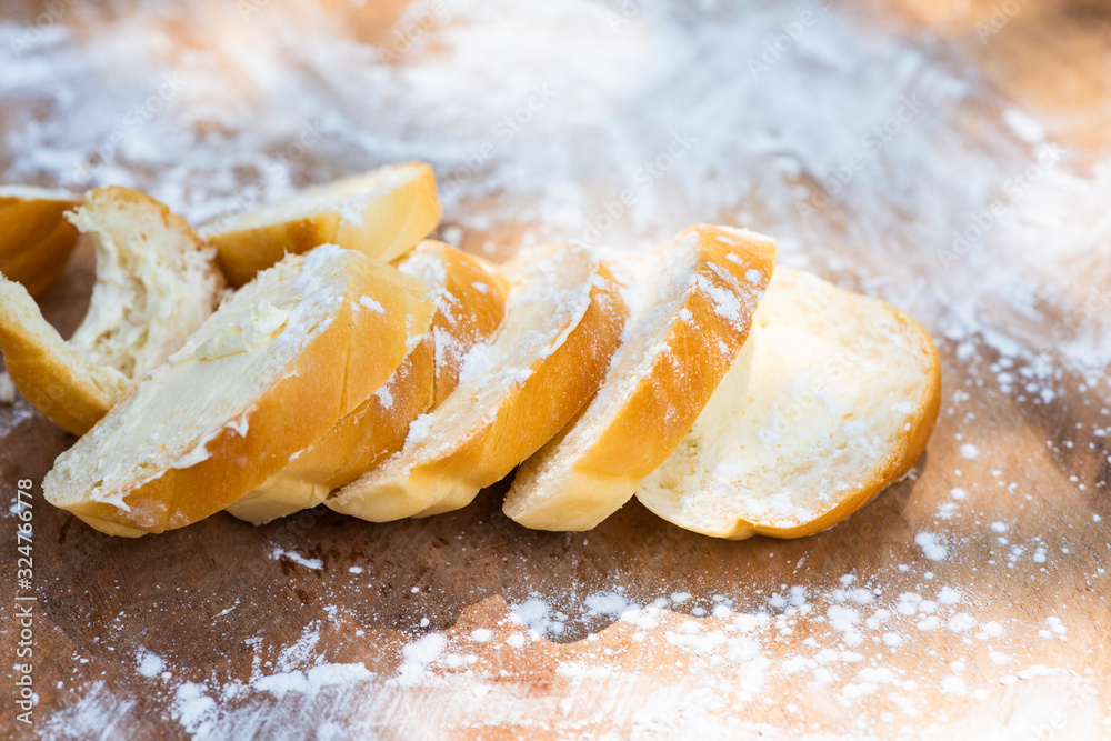 Fresh breads on table in cooking. Fresh breads on table in cooking.