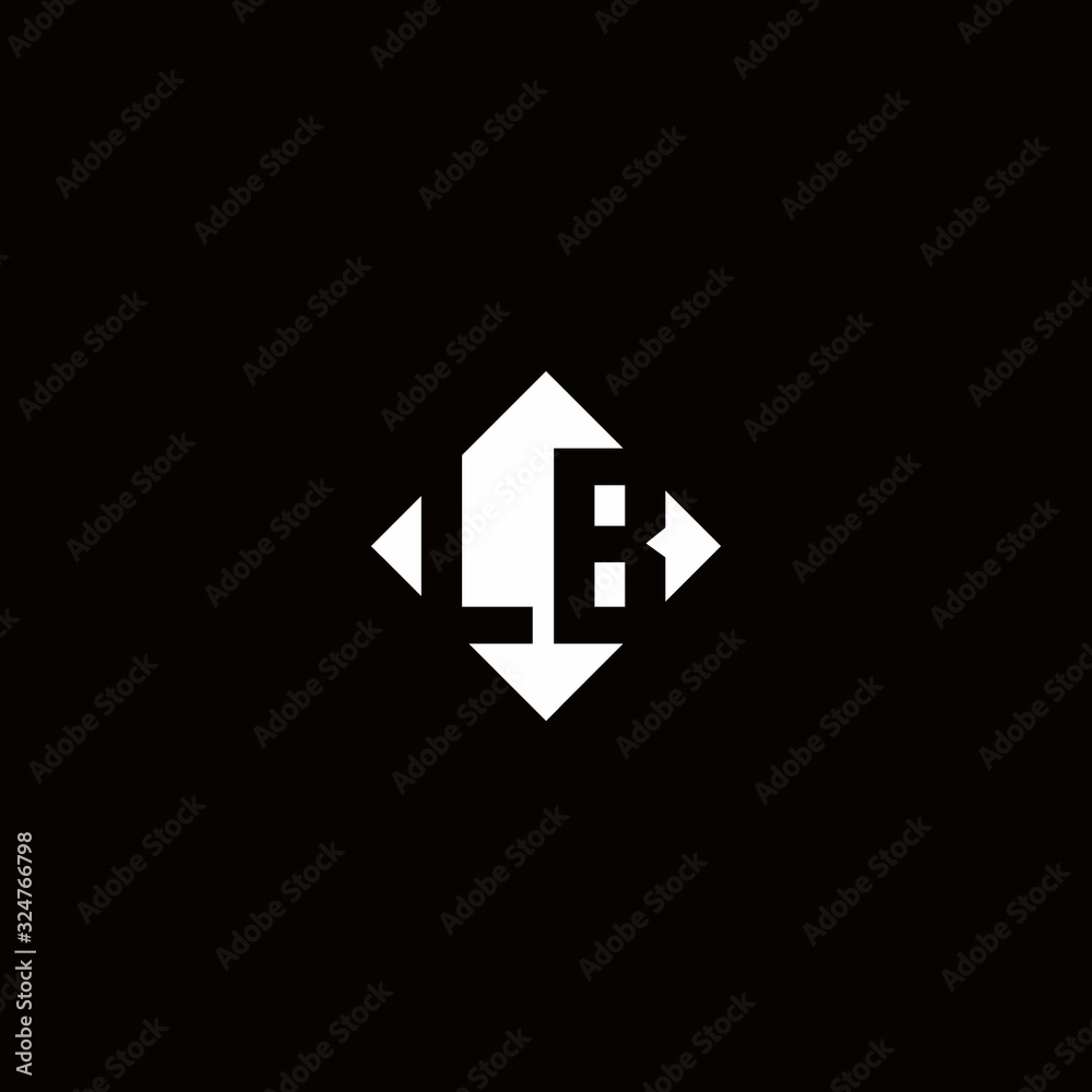 Monogram logo design with diamond square shape Monogram logo design with diamond square shape