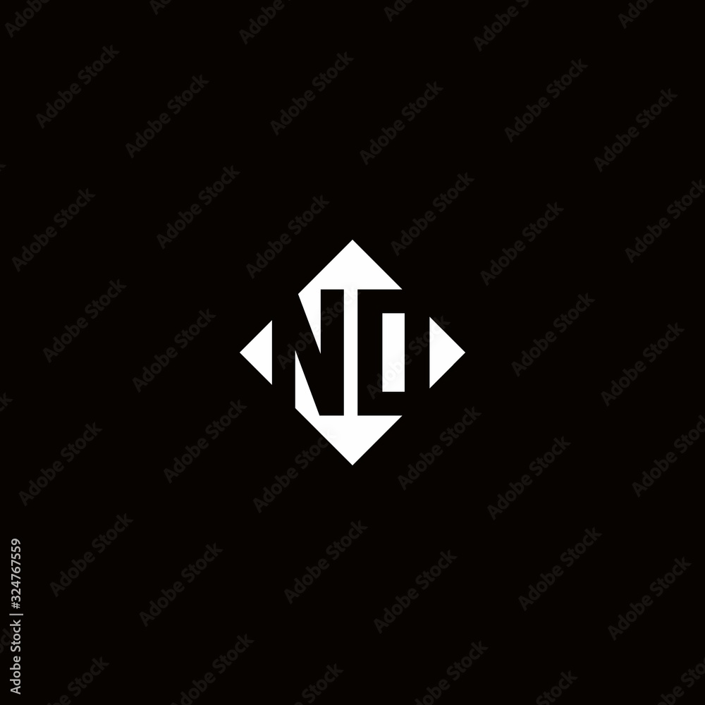 Monogram logo design with diamond square shape Monogram logo design with diamond square shape