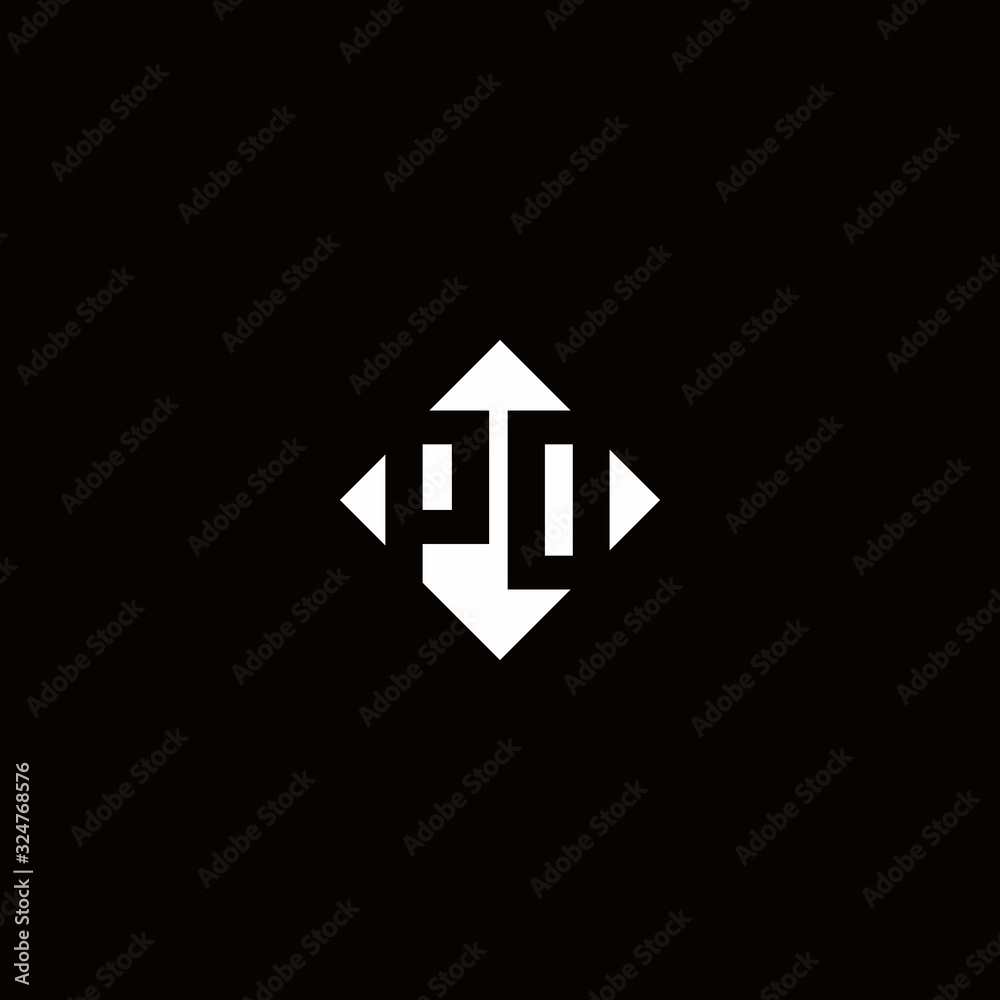 Monogram logo design with diamond square shape Monogram logo design with diamond square shape