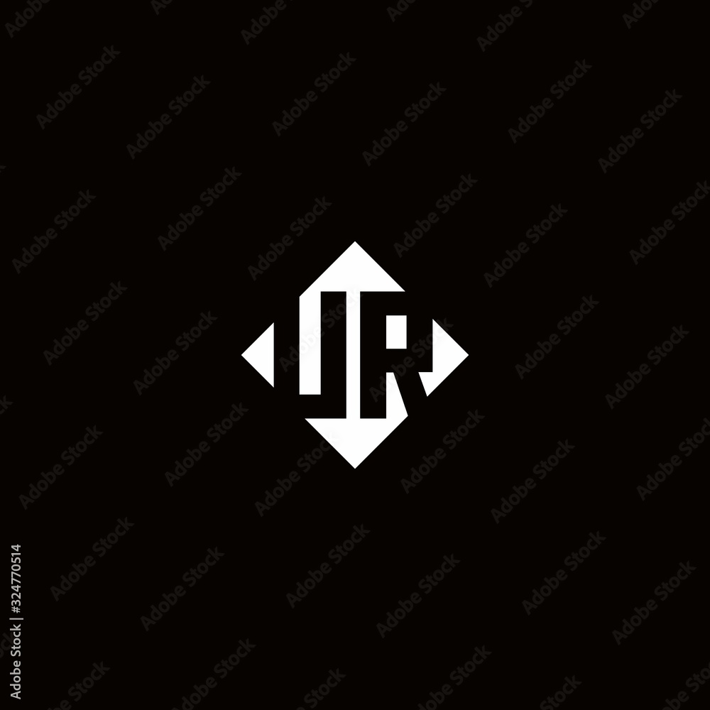 Monogram logo design with diamond square shape Monogram logo design with diamond square shape
